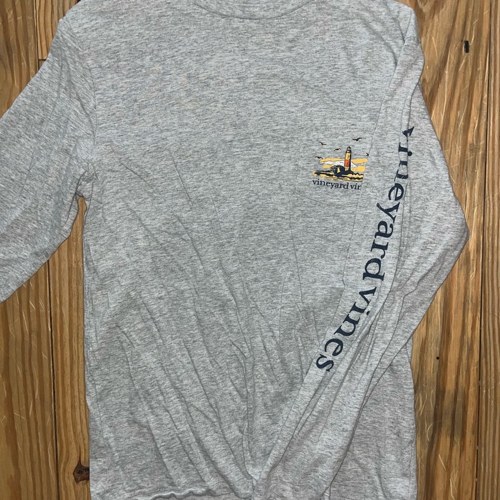Vineyard Vines Men's Gray Long Sleeve Shirt